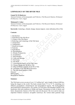 limnology of the river nile