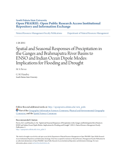 Spatial and Seasonal Responses of Precipitation in the Ganges and