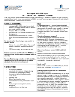 Mid-Program AAS &ndash; BSN Degree MCCCD Block 3 or 4 &ndash; Upper