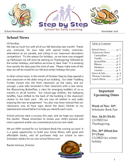 School News - Step By Step School for Early Learning