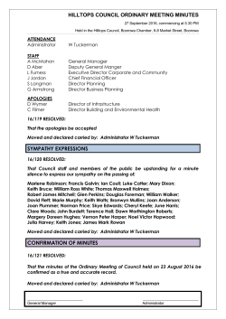 Minutes 28 September 2016 - Hilltops Council