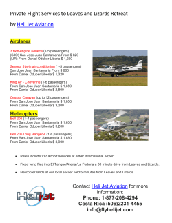 Private Flight Services to Leaves and Lizards Retreat by Heli Jet