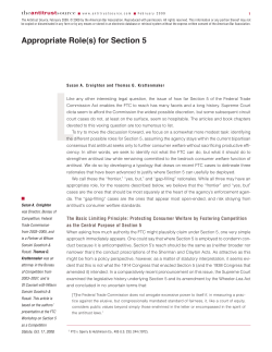 Appropriate Role(s) for Section 5