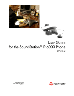 User Guide for the SoundStation&reg; IP 6000 Phone