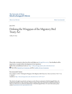 Defining the Wingspan of the Migratory Bird Treaty Act