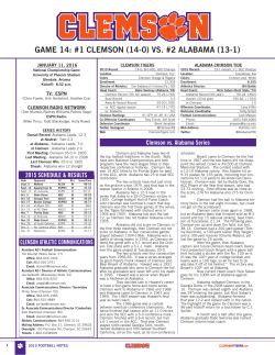 game 14: #1 clemson (14-0) vs. #2 alabama