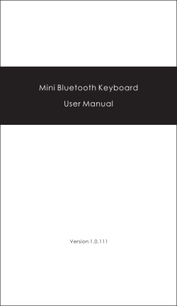 Mini Bluetooth Keyboard User Manual