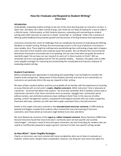 How Do I Evaluate Student Writing