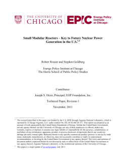 Small Modular Reactors &ndash; Key to Future Nuclear Power Generation