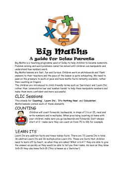 Big Maths - Dolau Primary School