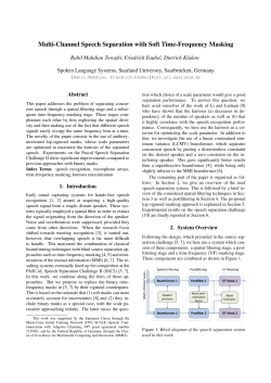 Multi-Channel Speech Separation with Soft Time-Frequency
