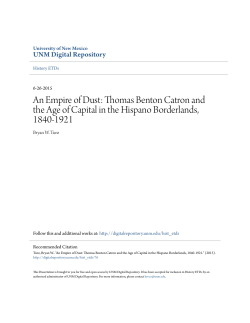 An Empire of Dust: Thomas Benton Catron and the Age of Capital in