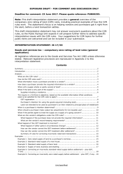 Goods and services tax &ndash; compulsory zero-rating of land rules