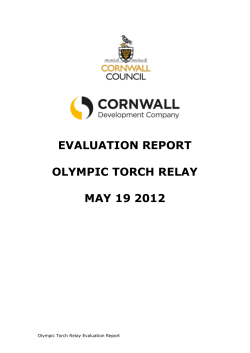 Olympic Torch Relay 2012 Cornwall Evaluation