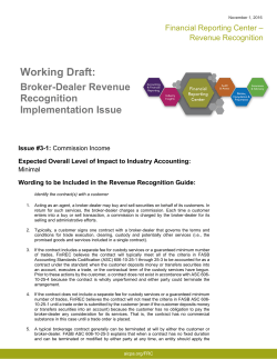 Issue #3-1: Commission Income