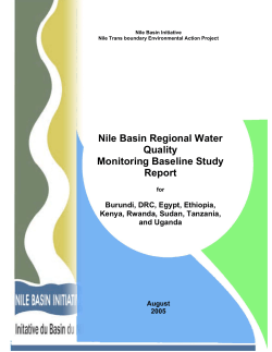 Nile Basin Regional Water Quality Monitoring Baseline Study Report