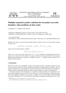 Multiple symmetric positive solutions for two