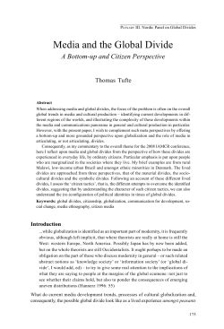 Media and the Global Divide