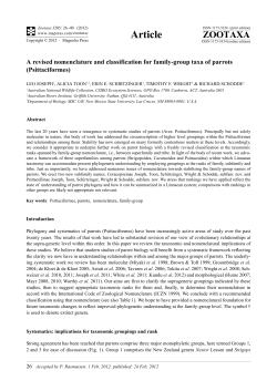 A revised nomenclature and classification for family