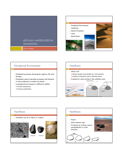 AEOLIAN LANDSCAPES IN TRANSITION