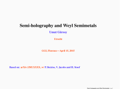 Semi-holography and Weyl Semimetals