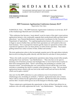 2009 Tennessee Agritourism Conference January 26-27