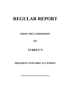 Turkey Progress Report 1998