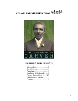 George Washington Carver Exhibition Brief