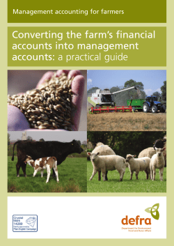Converting the farm`s financial accounts into