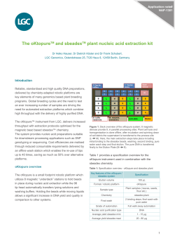 oKtopure and sbeadex plant nucleic acid extraction kit