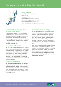 Gas extraction &ndash; McRobies Gully landfill