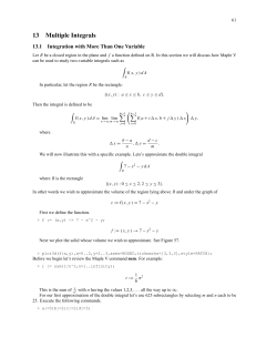 13 Multiple Integrals