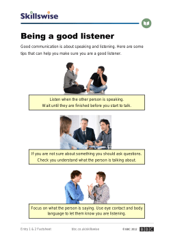 Being a good listener