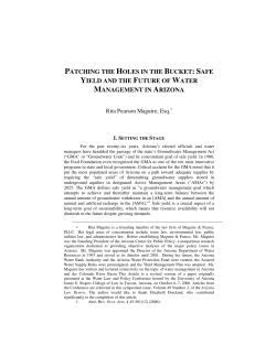 patching the holes in the bucket: safe yield and the future of water