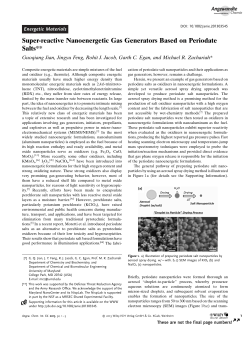 Superreactive Nanoenergetic Gas Generators