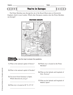 Latitude and Longitude Worksheets
