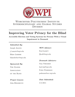 Improving Voter Privacy for the Blind