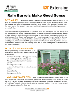 Rain Barrels Make Good Sense - University of Tennessee Extension