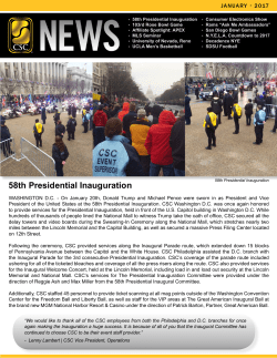 58th Presidential Inauguration
