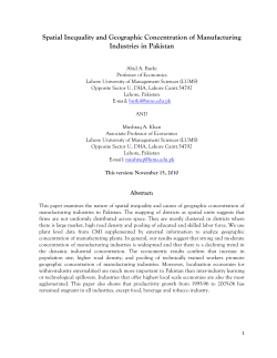 Spatial Inequality and Geographic Concentration of Manufacturing