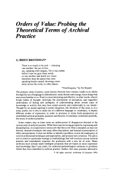Orders of Value: Probing the Theoretical Terms of
