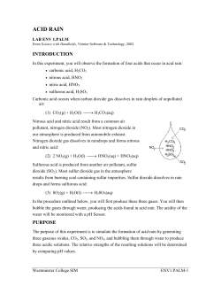 Acid Rain - Westminster College