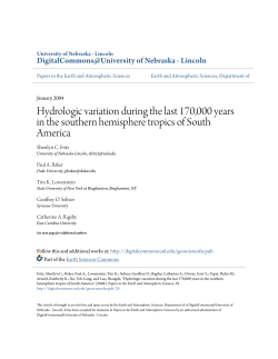 Hydrologic variation during the last 170,000 years in the southern