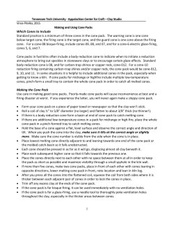 Making and Using Cone Packs