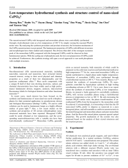 Low-temperature hydrothermal synthesis and structure control of