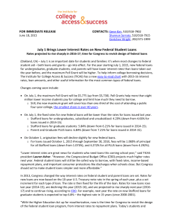 July 1 Brings Lower Interest Rates on New Federal Student Loans
