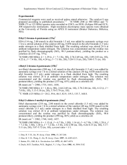 Experimental: Commercial reagents were used as received unless