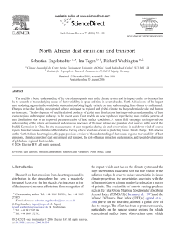 North African dust emissions and transport