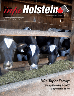 info Holstein - Holstein Canada