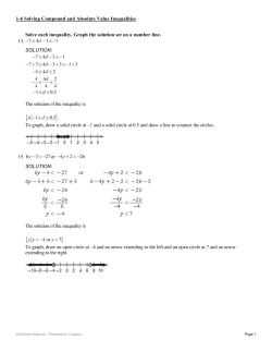 1-6 Solving Compound and Absolute Value Inequalities p45 13